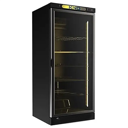 یخچال ویترینی 80 سانتی کینو مدل KR800-BL (بدنه مشکی، وان مشکی، درب شامپاینی، شیشه رفلکس و ساده)